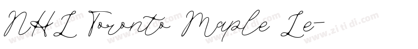 NHL Toronto Maple Le字体转换